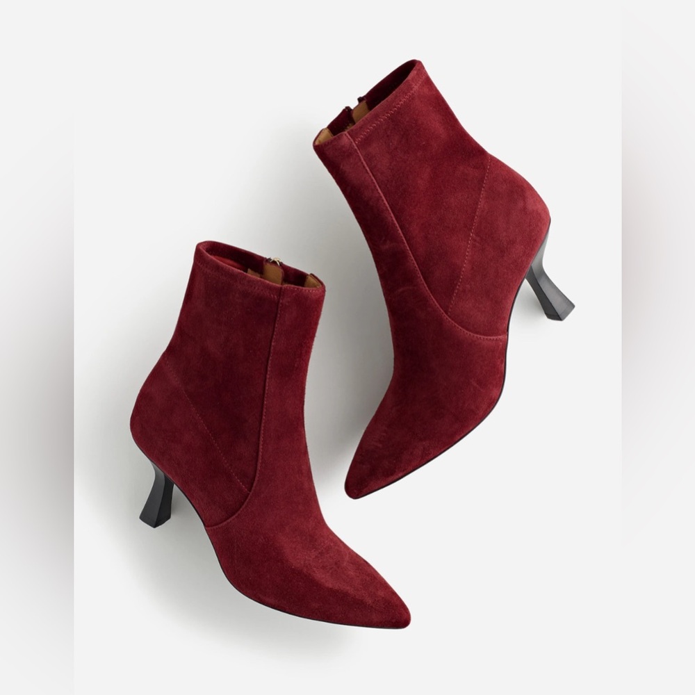 Madewell The Justine Ankle Boot in Deep Merlot Size 8